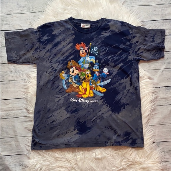 Disney Other - Kids Disney World Pirate Tie Dye Tee sz L